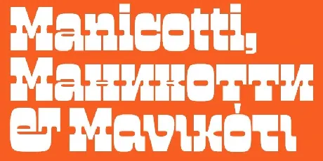 Manicotti font