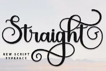 Straight Typeface font