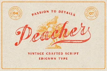 Peacher font