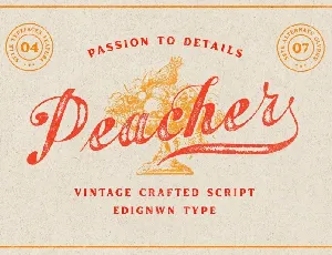 Peacher font