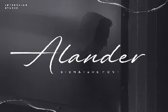 Alander Signature font