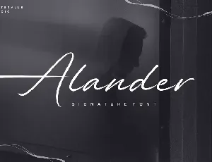 Alander Signature font