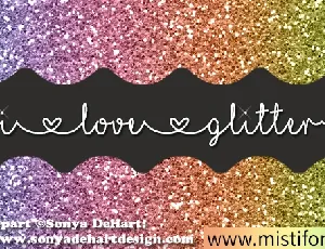 Mf I Love Glitter font