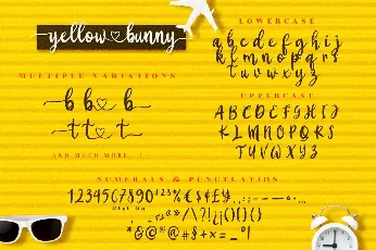 Yellow Bunny font