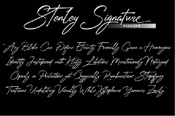 Stenley Signature Script font