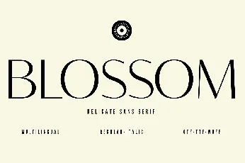 Blossom font