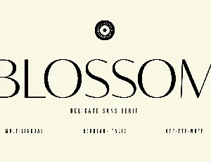 Blossom font