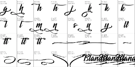 Blandis Demo font