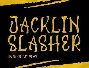 Jacklin Slasher font