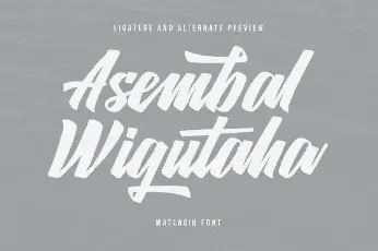 Matlagih Brush font