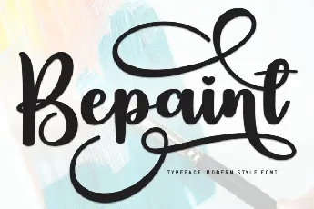 Bepaint Script font