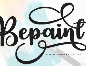 Bepaint Script font