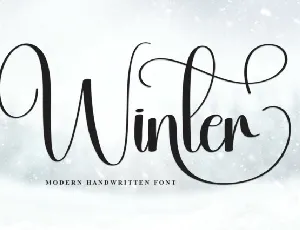 Winter Script font