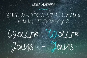 Nebula Starry Demo font