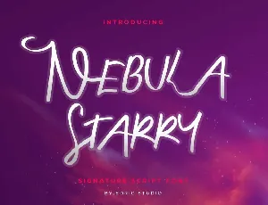 Nebula Starry Demo font