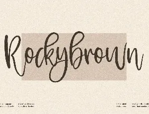 Rockybrown font