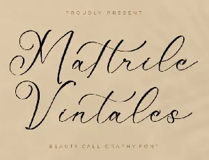 Mattrile Vintales font