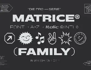 Matrice Family font