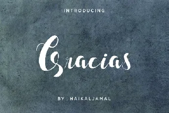 Gracias Script font