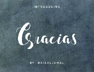 Gracias Script font