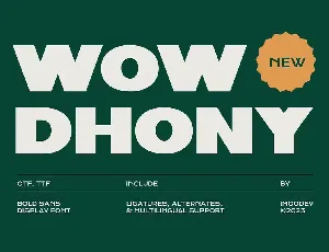 Wow Dhony font