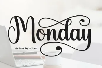 Monday Script font