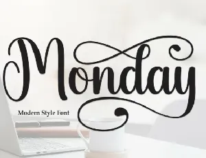 Monday Script font