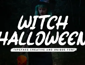 Witch Halloween Brush font