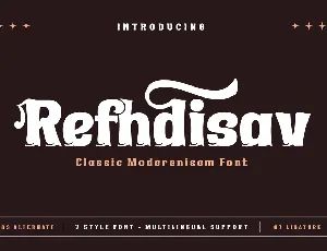 Refhdisav Trial font