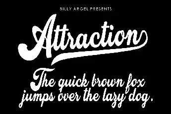 Attraction Personal Use font