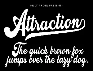 Attraction Personal Use font