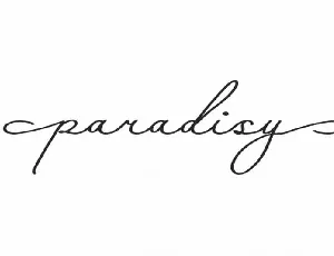 Paradisy Signature Script font