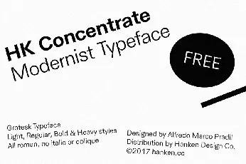 HK Concentrate Typeface font