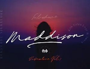 Maddison Signature font