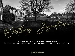 Westbury Signature Demo font