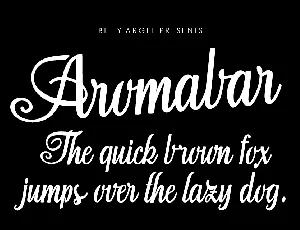 Aromabar Personal Use font