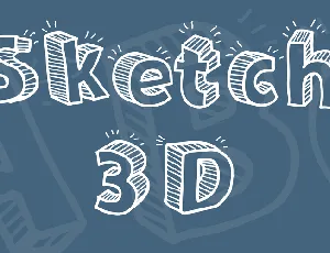 Sketch 3D font