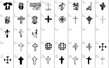 Christian Crosses V font