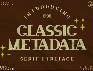 Classic Metadata font