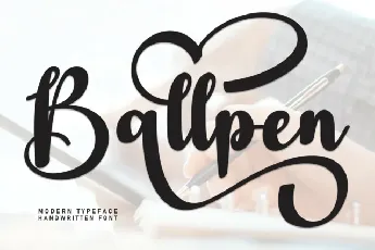 Ballpen font