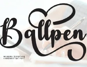 Ballpen font