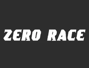 Zero Race font