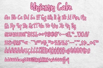 Unicorn Cake font