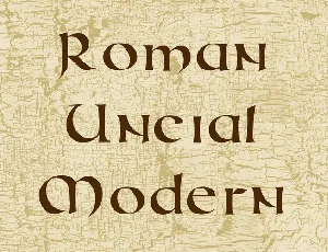 Roman Uncial Modern font