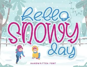 Hello Snowy Display font