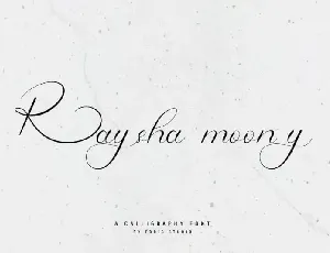 Raysha Moonly Calligraphy font