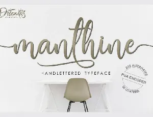 Manthine Handlettered font