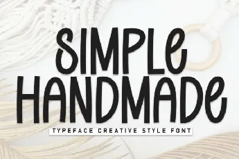 Simple Handmade Display Typeface font