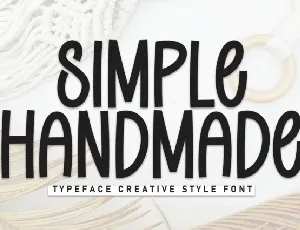 Simple Handmade Display Typeface font