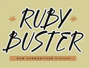 Ruby Buster font